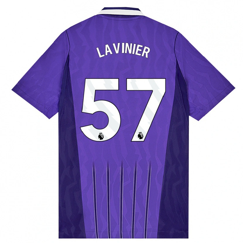 Danxen Dětské Marcel Lavinier #57 Fialová Bílá Třetí Hráčské Dresy 2026/27 Dres