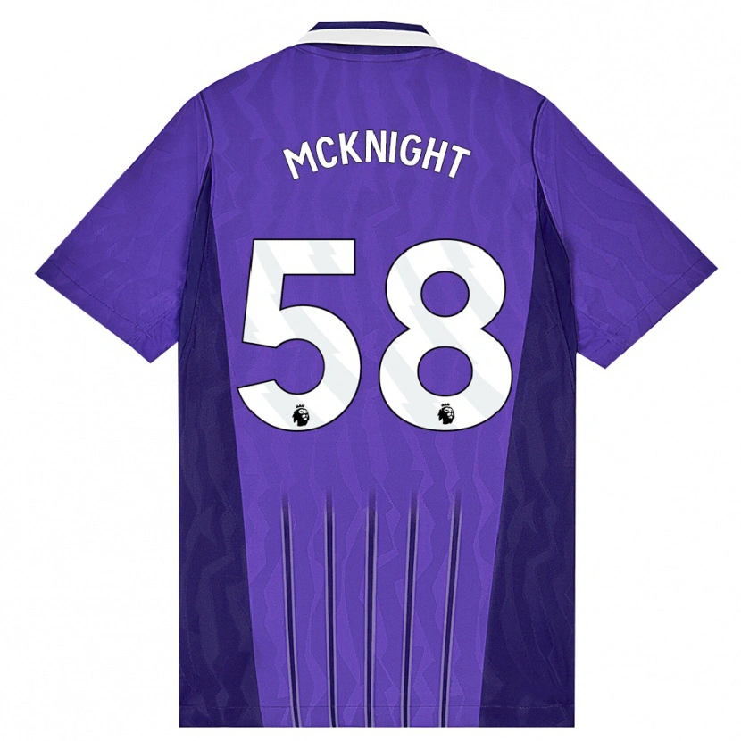 Danxen Dětské Maxwell Mcknight #58 Fialová Bílá Třetí Hráčské Dresy 2026/27 Dres