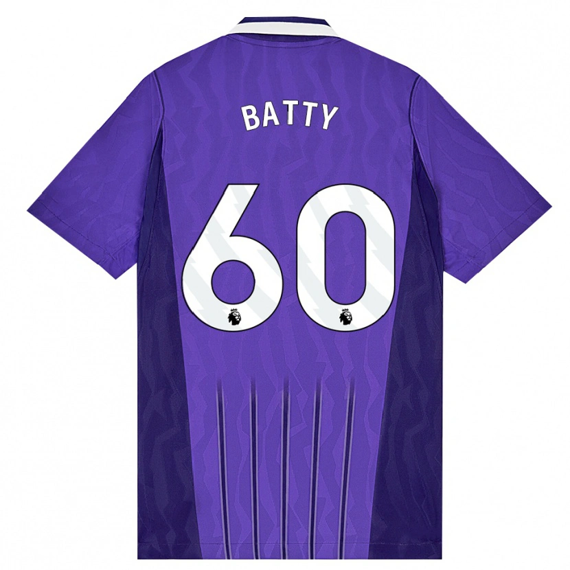 Danxen Dětské Dan Batty #60 Fialová Bílá Třetí Hráčské Dresy 2026/27 Dres