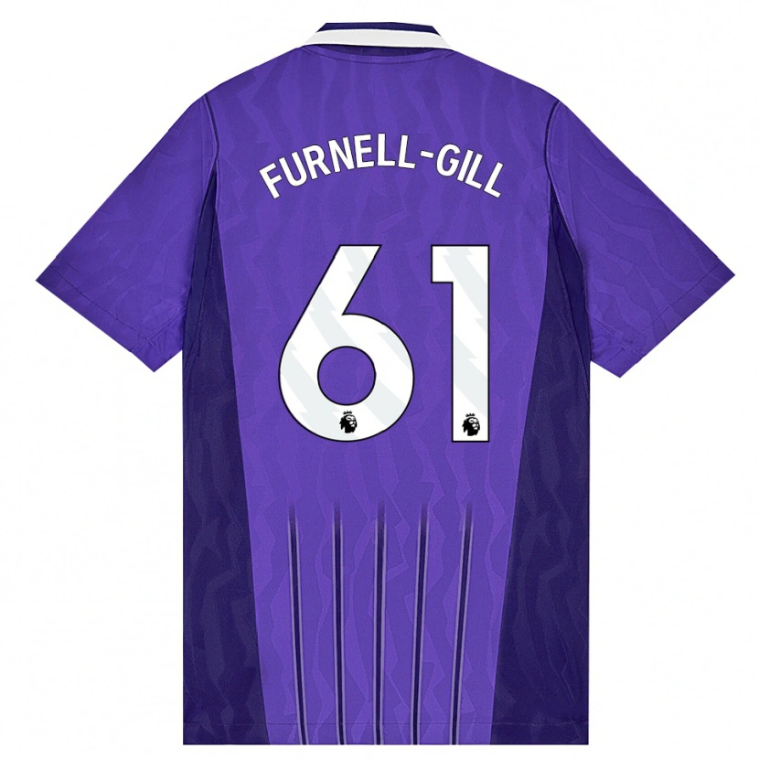 Danxen Dětské Luca Furnell-Gill #61 Fialová Bílá Třetí Hráčské Dresy 2026/27 Dres