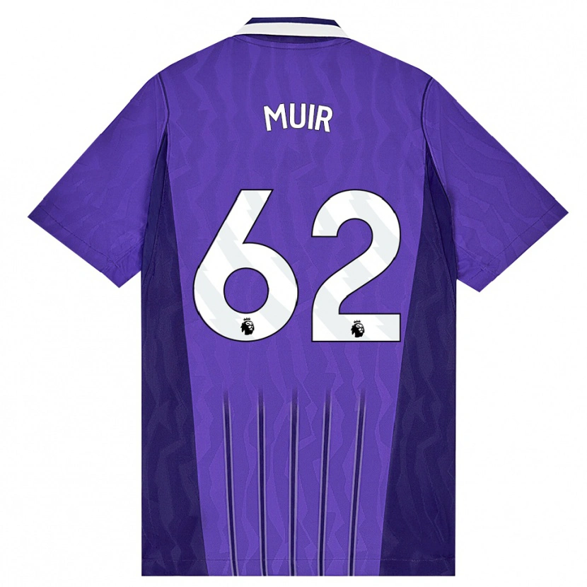 Danxen Dětské Marqes Muir #62 Fialová Bílá Třetí Hráčské Dresy 2026/27 Dres
