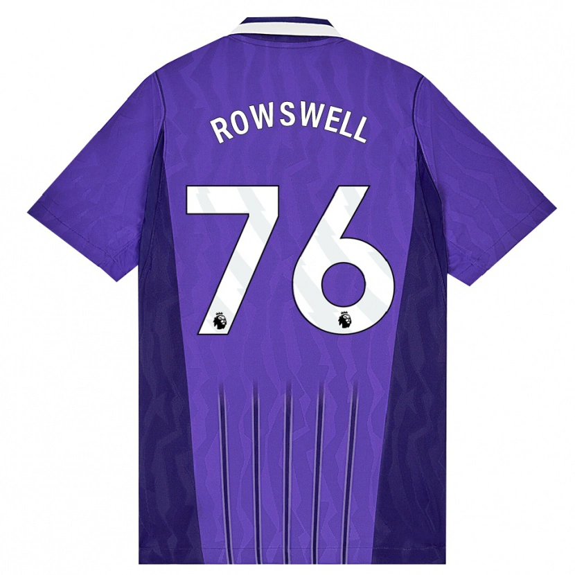 Danxen Dětské James Rowswell #76 Fialová Bílá Třetí Hráčské Dresy 2026/27 Dres