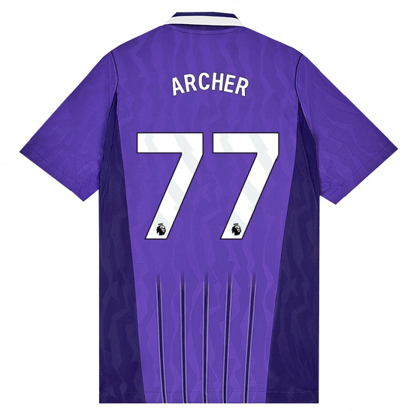 Danxen Dětské Samual Archer #77 Fialová Bílá Třetí Hráčské Dresy 2026/27 Dres