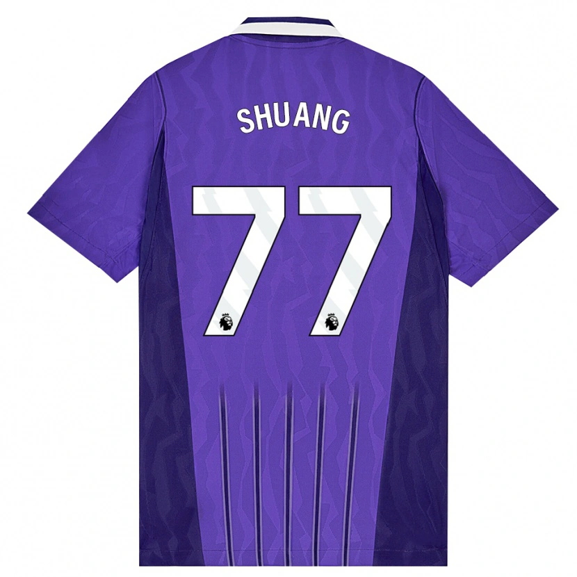 Danxen Dětské Wang Shuang #77 Fialová Bílá Třetí Hráčské Dresy 2026/27 Dres