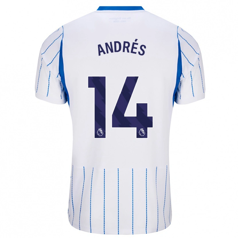 Danxen Dětské Chema Andrés #14 Modrá Chodníčková Bílá Daleko Hráčské Dresy 2026/27 Dres