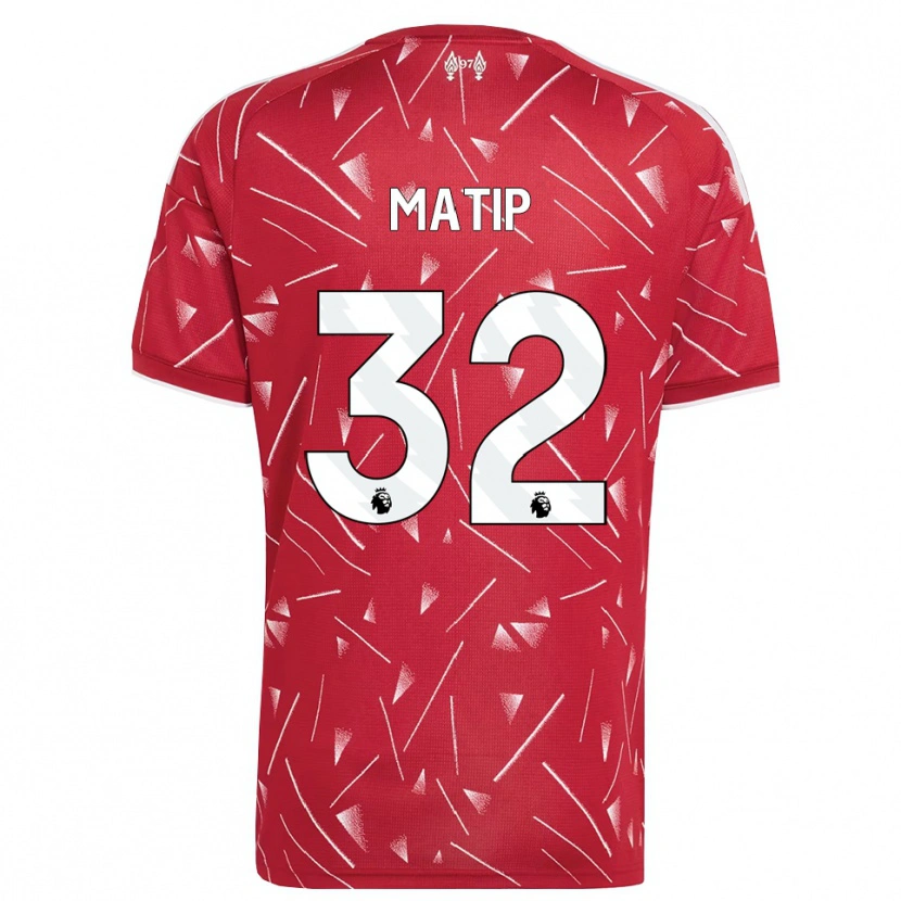 Danxen Pánské Joel Matip #32 Bílá Červená Domů Hráčské Dresy 2026/27 Dres