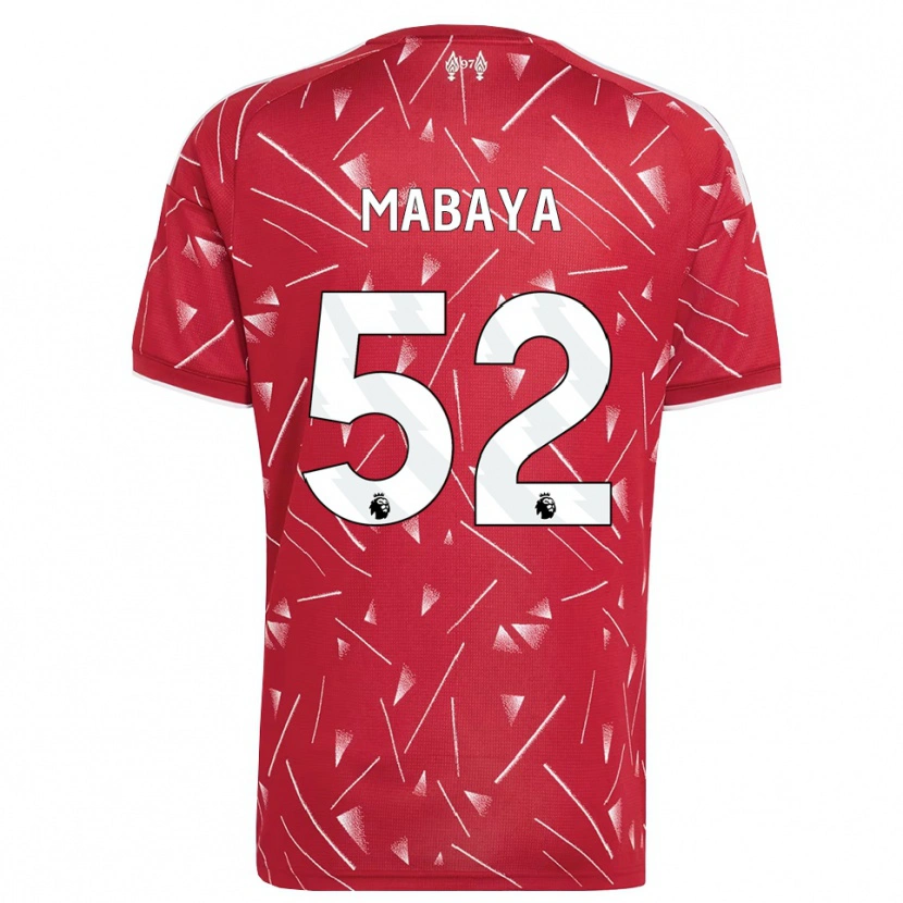 Danxen Pánské Isaac Mabaya #52 Bílá Červená Domů Hráčské Dresy 2026/27 Dres