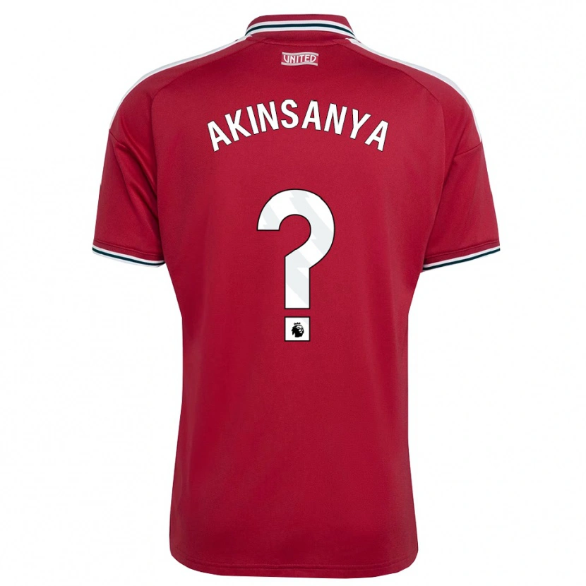 Danxen Pánské Joseph Akinsanya #0 Červená Žlutá Bílá Domů Hráčské Dresy 2026/27 Dres