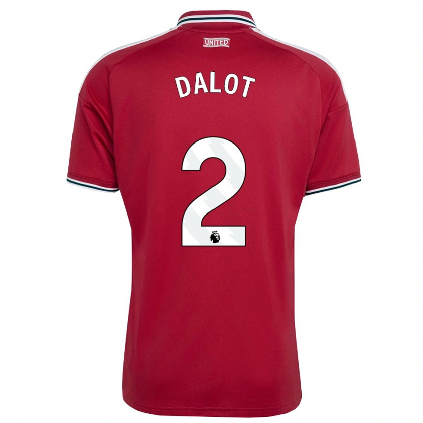 Danxen Pánské Diogo Dalot #2 Červená Žlutá Bílá Domů Hráčské Dresy 2026/27 Dres