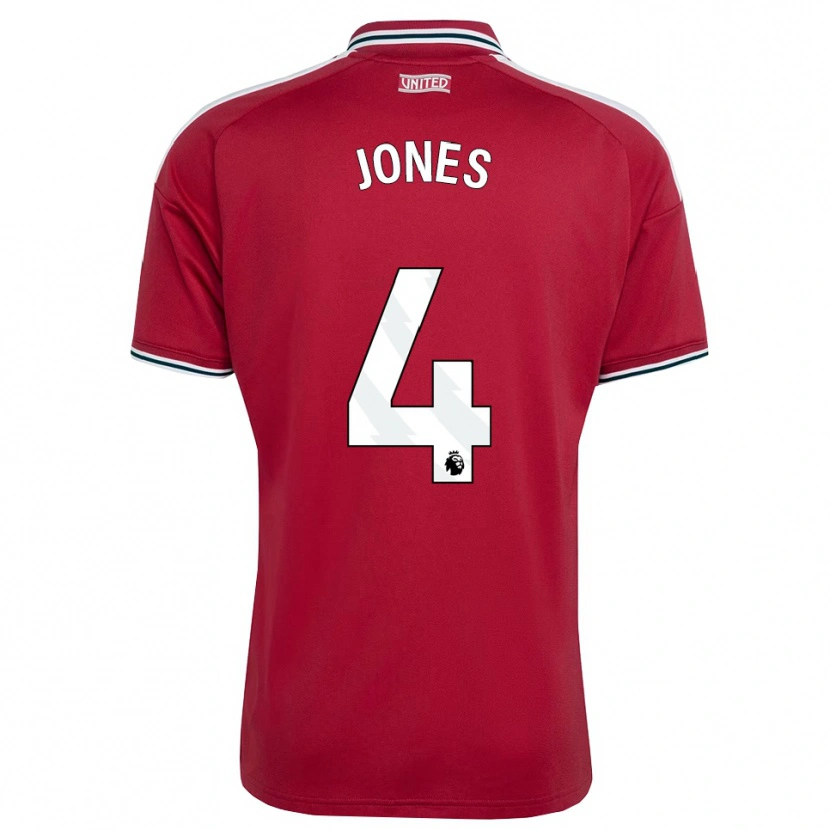 Danxen Pánské Phil Jones #4 Červená Žlutá Bílá Domů Hráčské Dresy 2026/27 Dres