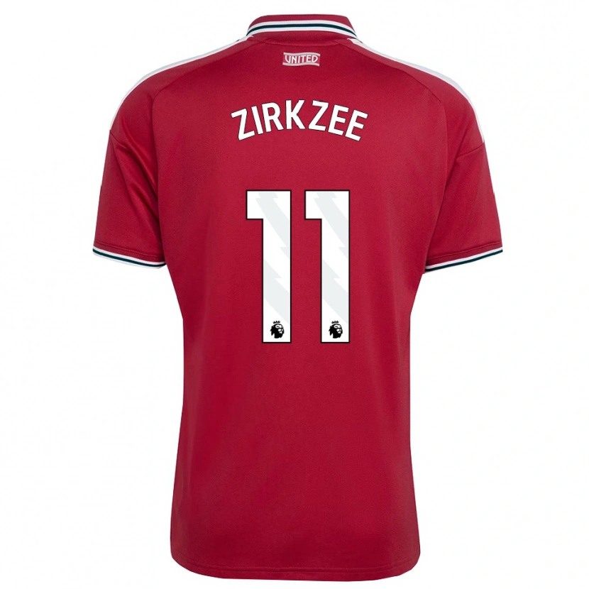 Danxen Pánské Joshua Zirkzee #11 Červená Žlutá Bílá Domů Hráčské Dresy 2026/27 Dres