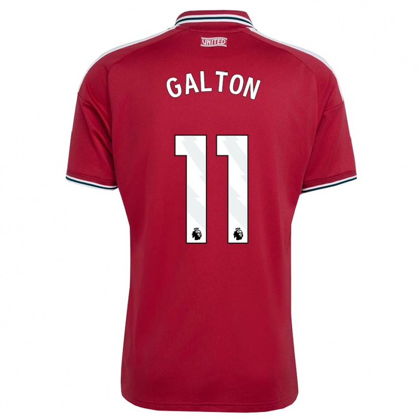 Danxen Pánské Leah Galton #11 Červená Žlutá Bílá Domů Hráčské Dresy 2026/27 Dres