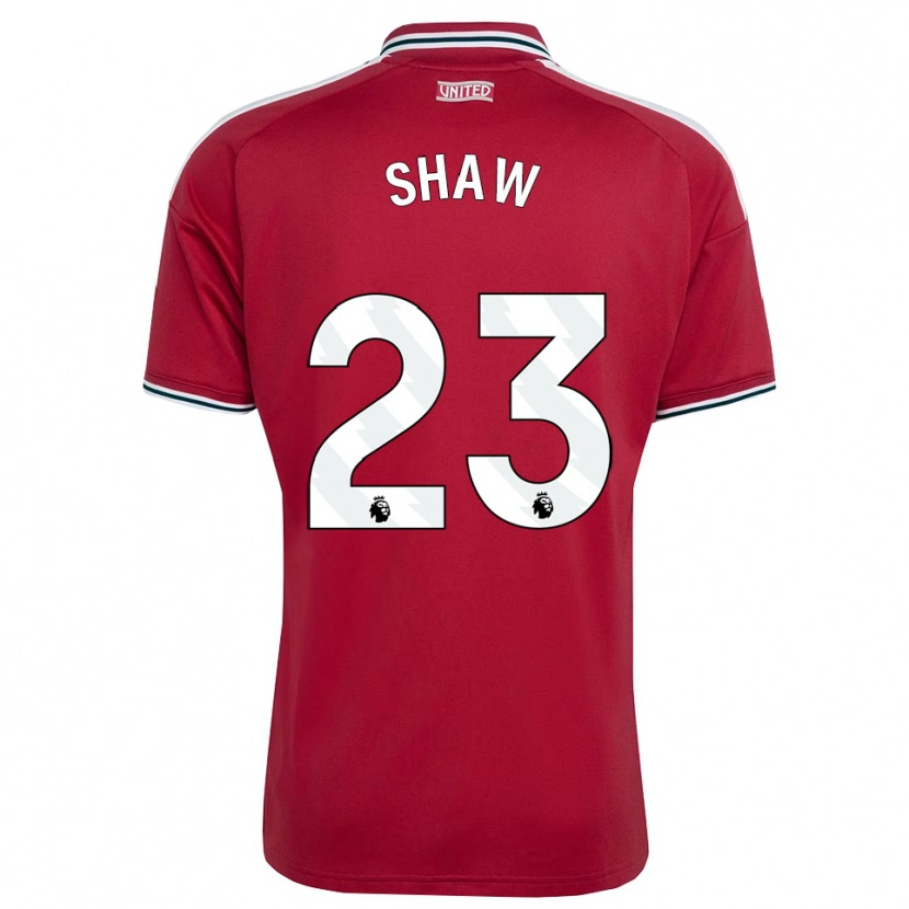 Danxen Pánské Luke Shaw #23 Červená Žlutá Bílá Domů Hráčské Dresy 2026/27 Dres