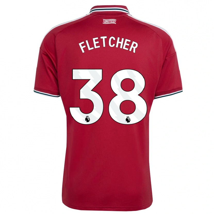 Danxen Pánské Jack Fletcher #38 Červená Žlutá Bílá Domů Hráčské Dresy 2026/27 Dres