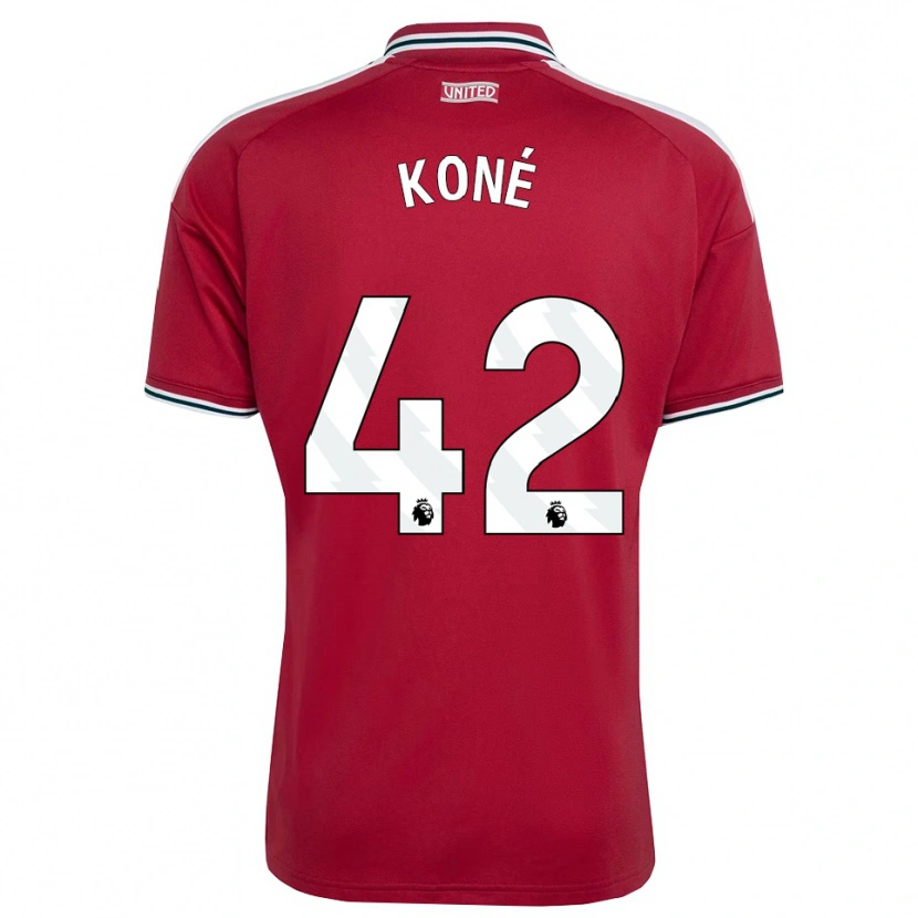 Danxen Pánské Sékou Koné #42 Červená Žlutá Bílá Domů Hráčské Dresy 2026/27 Dres