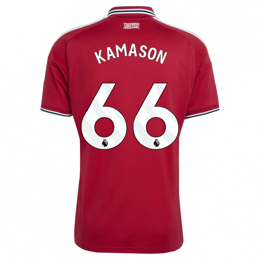 Danxen Pánské Jaydan Kamason #66 Červená Žlutá Bílá Domů Hráčské Dresy 2026/27 Dres