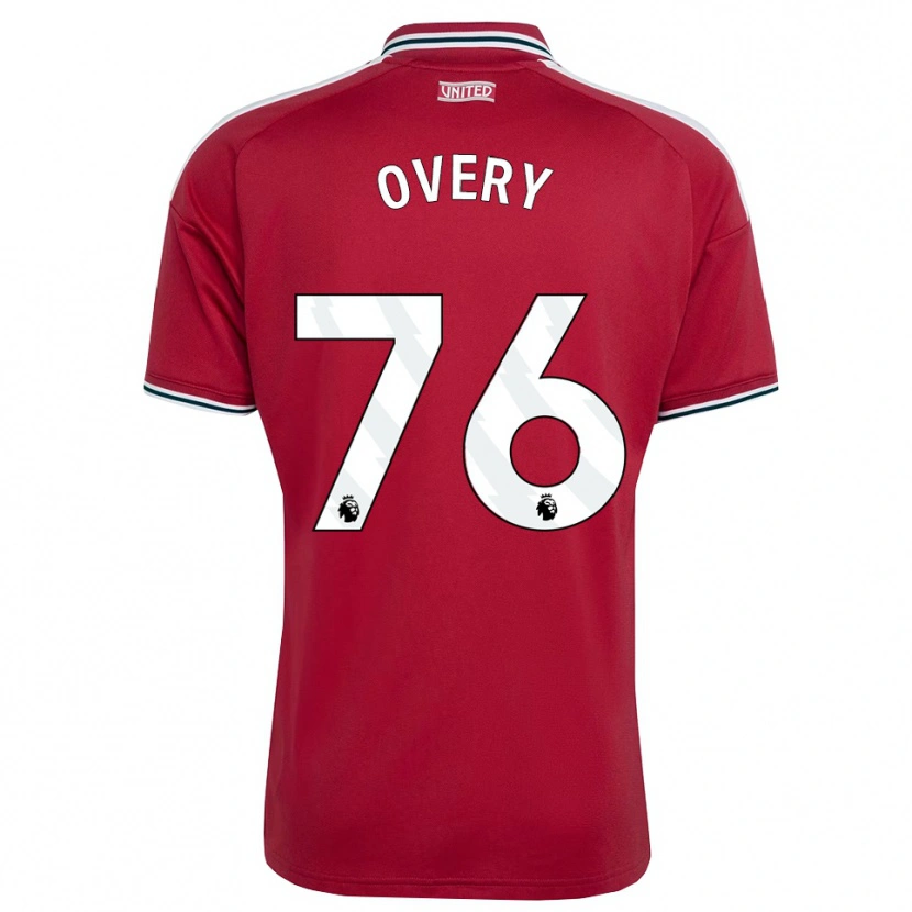 Danxen Pánské James Overy #76 Červená Žlutá Bílá Domů Hráčské Dresy 2026/27 Dres
