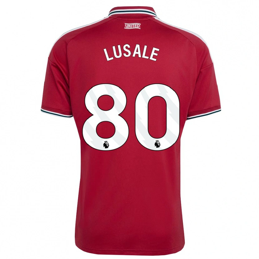 Danxen Pánské Samuel Lusale #80 Červená Žlutá Bílá Domů Hráčské Dresy 2026/27 Dres