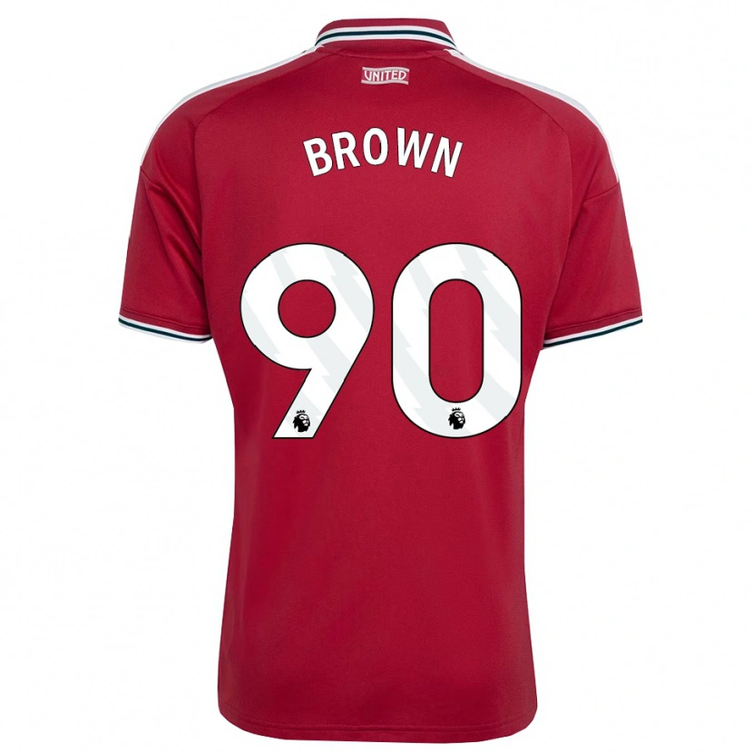 Danxen Pánské Nathaniel-Junior Brown #90 Červená Žlutá Bílá Domů Hráčské Dresy 2026/27 Dres