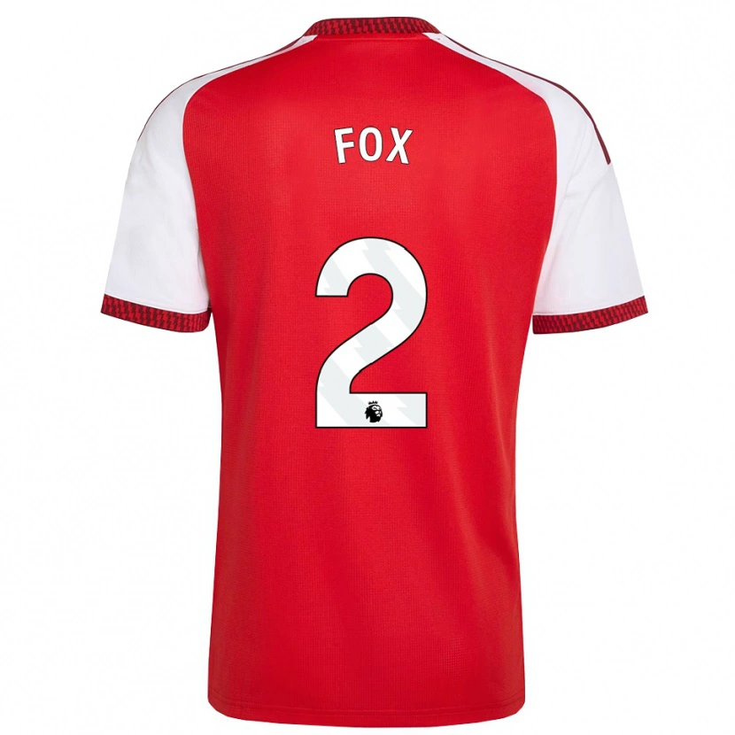Danxen Pánské Emily Fox #2 Červená Bílá Černá Domů Hráčské Dresy 2026/27 Dres