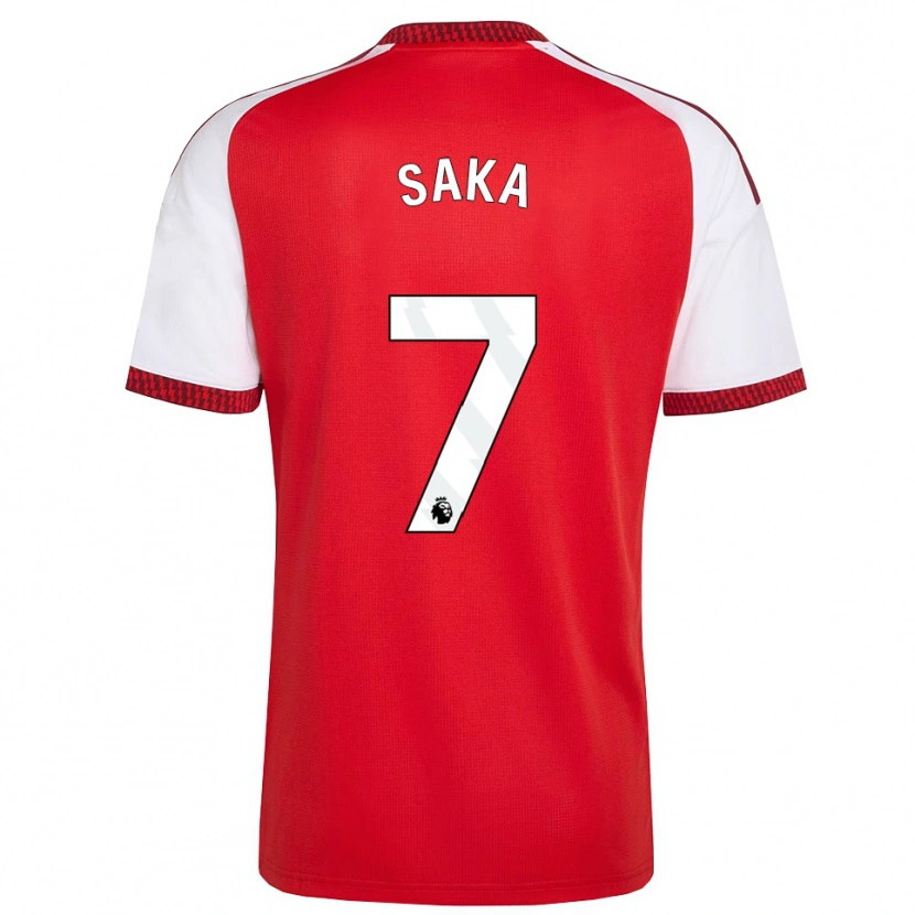 Danxen Pánské Bukayo Saka #7 Červená Bílá Černá Domů Hráčské Dresy 2026/27 Dres