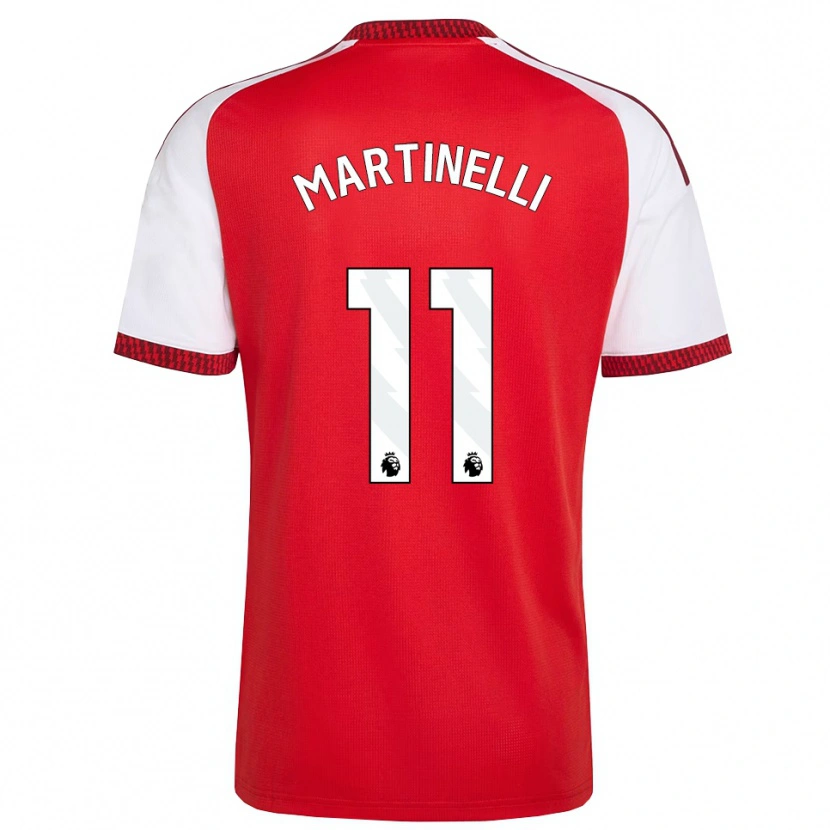 Danxen Pánské Gabriel Martinelli #11 Červená Bílá Černá Domů Hráčské Dresy 2026/27 Dres