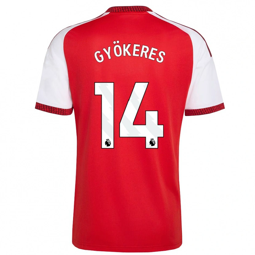Danxen Pánské Viktor Gyökeres #14 Červená Bílá Černá Domů Hráčské Dresy 2026/27 Dres