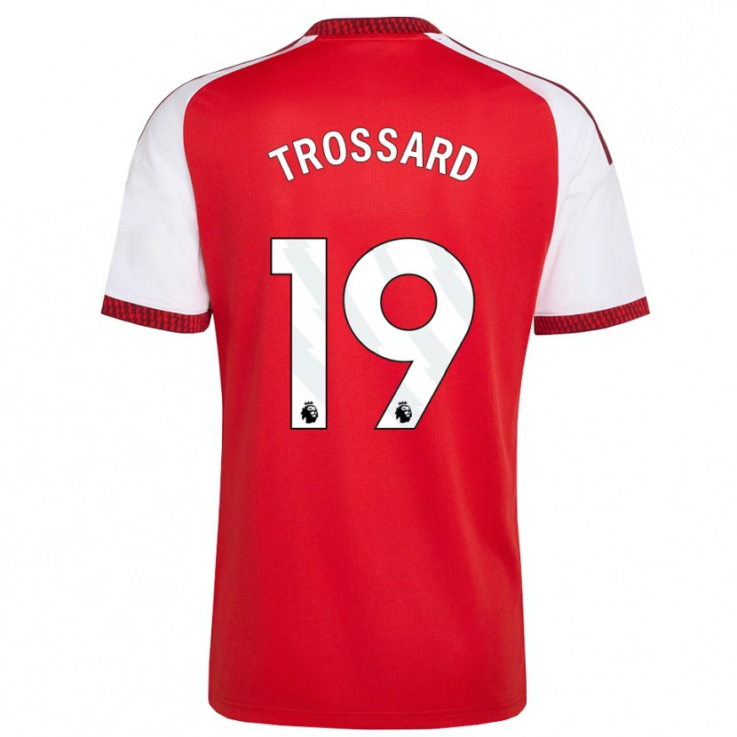 Danxen Pánské Leandro Trossard #19 Červená Bílá Černá Domů Hráčské Dresy 2026/27 Dres