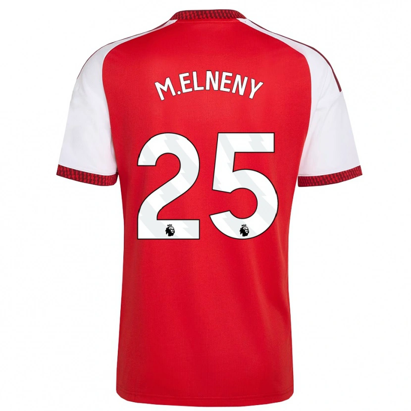 Danxen Pánské Mohamed Elneny #25 Červená Bílá Černá Domů Hráčské Dresy 2026/27 Dres