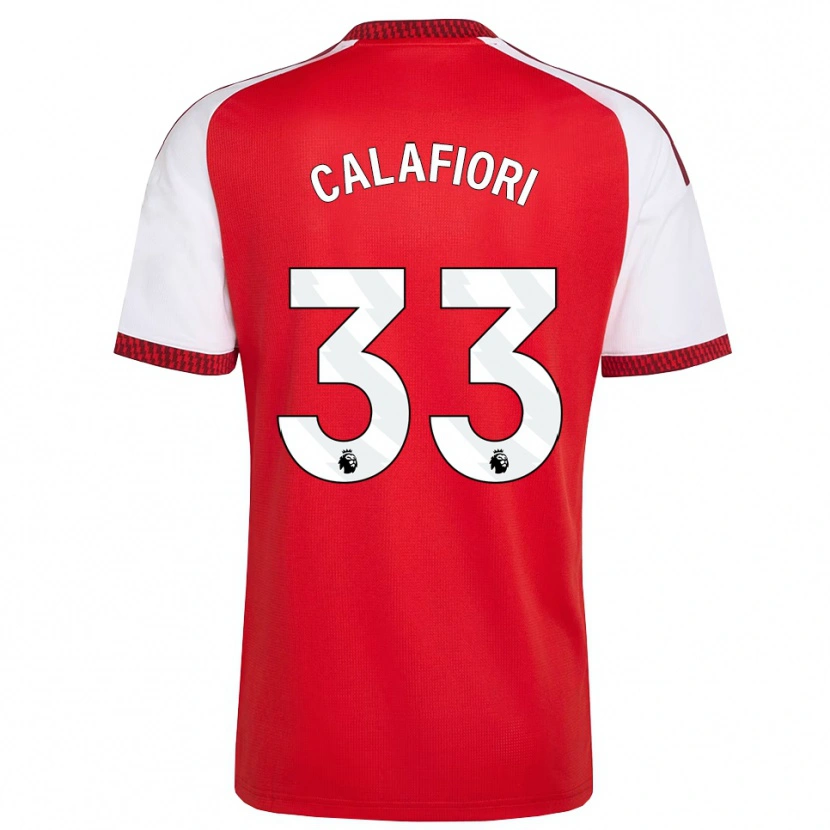 Danxen Pánské Riccardo Calafiori #33 Červená Bílá Černá Domů Hráčské Dresy 2026/27 Dres