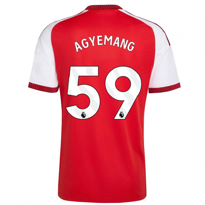 Danxen Pánské Michelle Agyemang #59 Červená Bílá Černá Domů Hráčské Dresy 2026/27 Dres