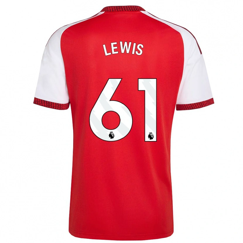 Danxen Pánské George Lewis #61 Červená Bílá Černá Domů Hráčské Dresy 2026/27 Dres