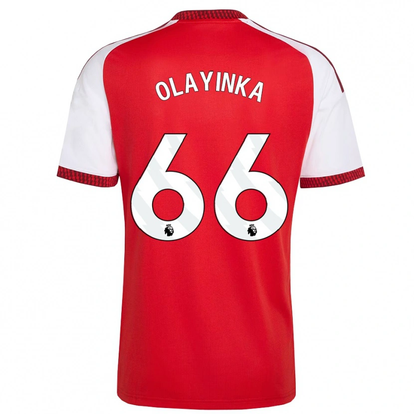 Danxen Pánské James Olayinka #66 Červená Bílá Černá Domů Hráčské Dresy 2026/27 Dres
