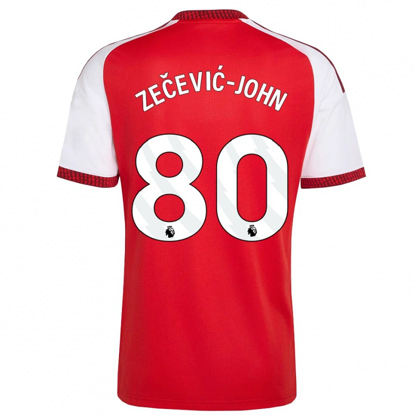 Danxen Pánské Louis Zečević-John #80 Červená Bílá Černá Domů Hráčské Dresy 2026/27 Dres