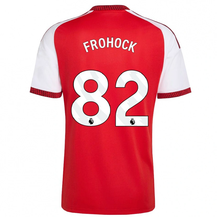 Danxen Pánské Marley Frohock #82 Červená Bílá Černá Domů Hráčské Dresy 2026/27 Dres