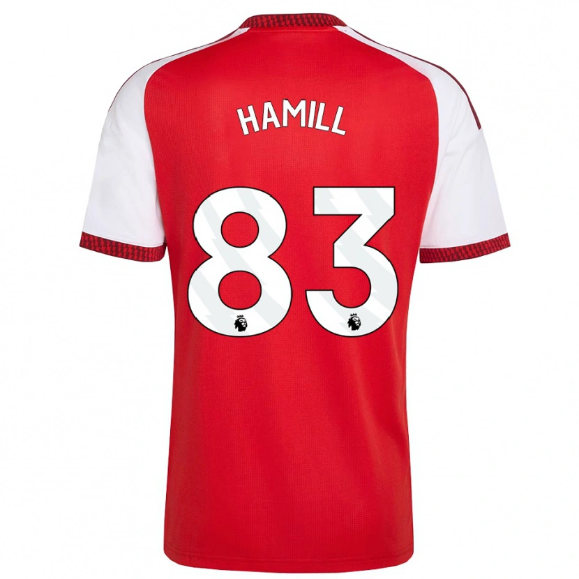 Danxen Pánské Callan Hamill #83 Červená Bílá Černá Domů Hráčské Dresy 2026/27 Dres