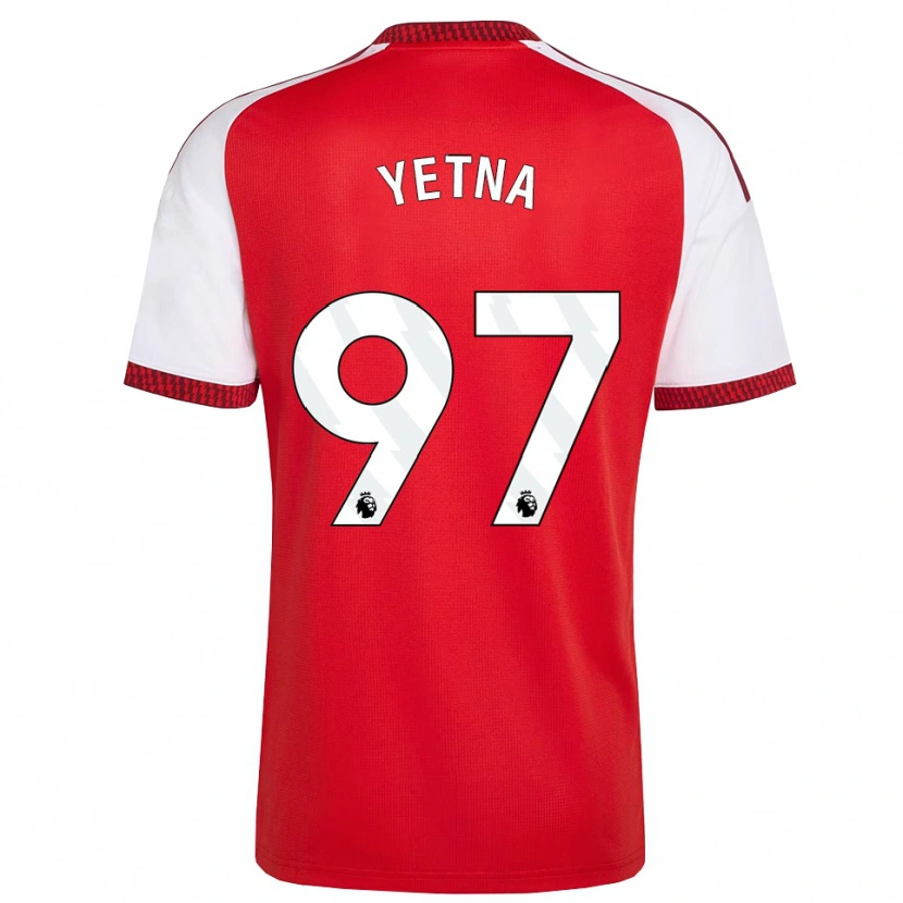 Danxen Pánské Mikael Yetna #97 Červená Bílá Černá Domů Hráčské Dresy 2026/27 Dres