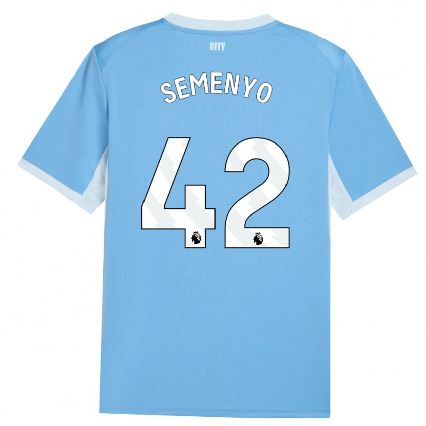 Danxen Pánské Antoine Semenyo #42 Světle Nebesky Modrá Bílá Domů Hráčské Dresy 2026/27 Dres