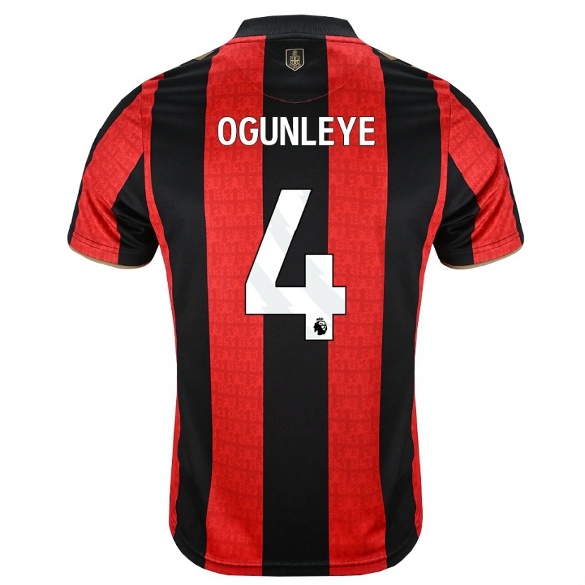 Danxen Pánské Malachi Ogunleye #4 Zlatavě Rudá Červená Černá Domů Hráčské Dresy 2026/27 Dres