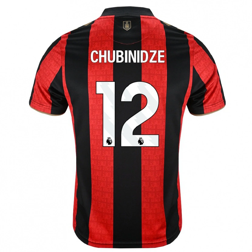 Danxen Pánské George Chubinidze #12 Zlatavě Rudá Červená Černá Domů Hráčské Dresy 2026/27 Dres