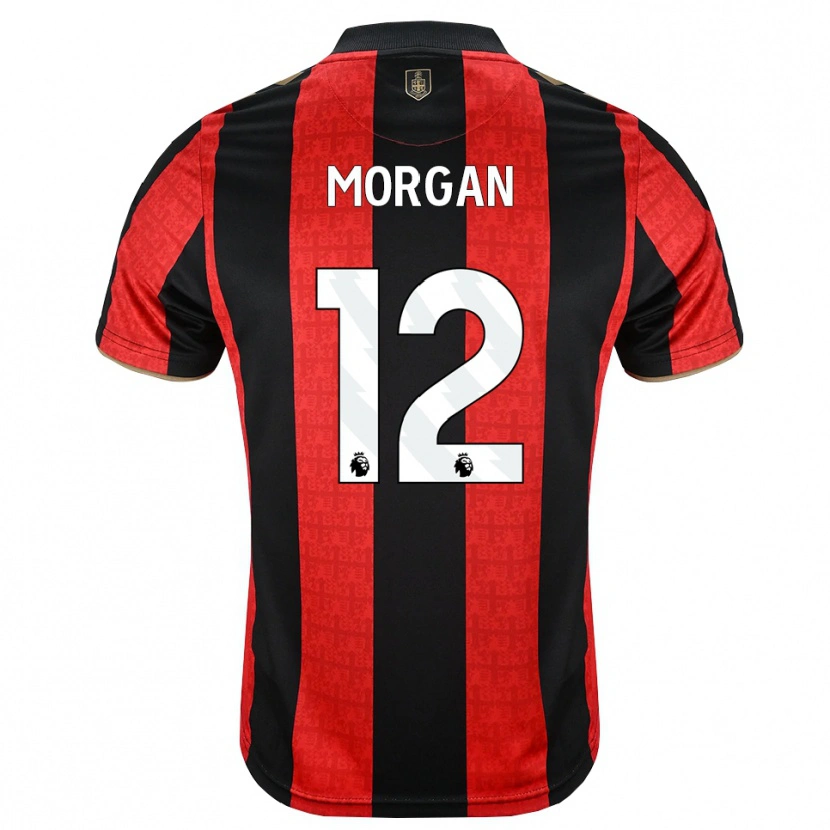 Danxen Pánské Ollie Morgan #12 Zlatavě Rudá Červená Černá Domů Hráčské Dresy 2026/27 Dres
