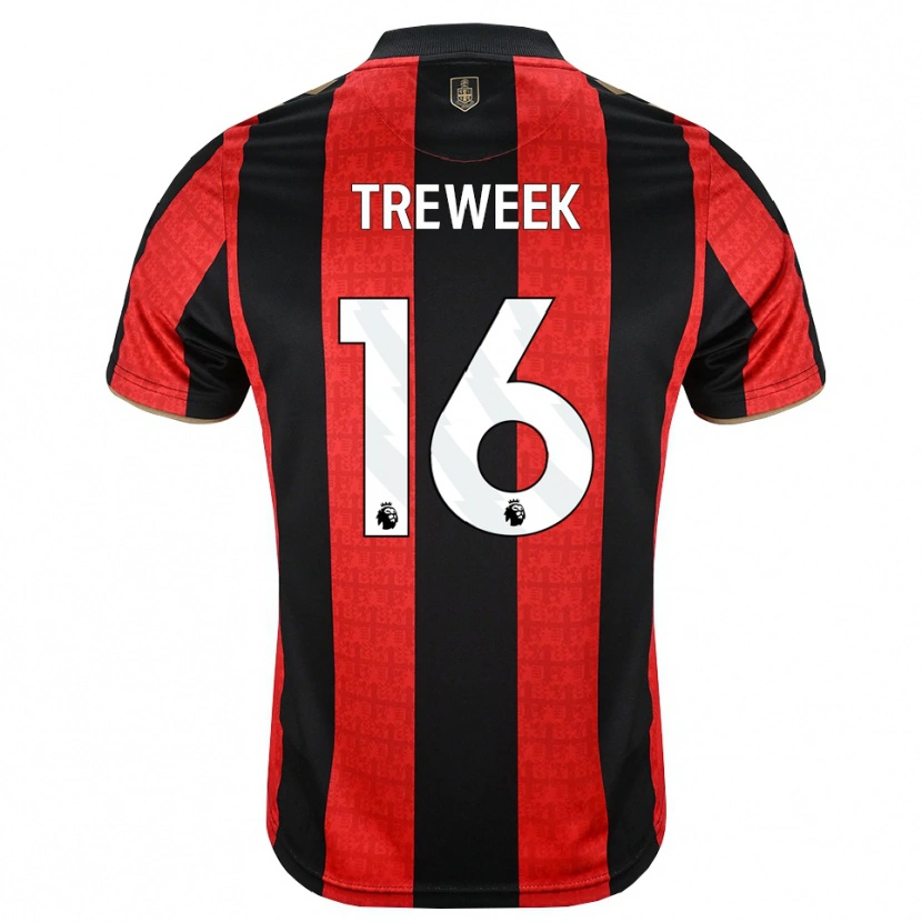 Danxen Pánské Jess Treweek #16 Zlatavě Rudá Červená Černá Domů Hráčské Dresy 2026/27 Dres