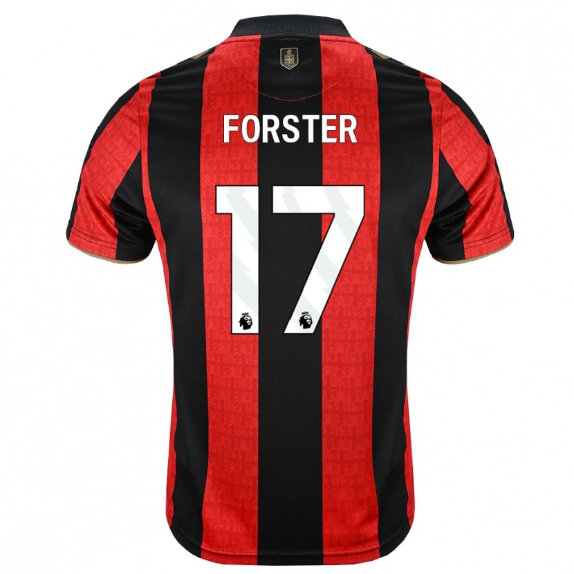 Danxen Pánské Fraser Forster #17 Zlatavě Rudá Červená Černá Domů Hráčské Dresy 2026/27 Dres