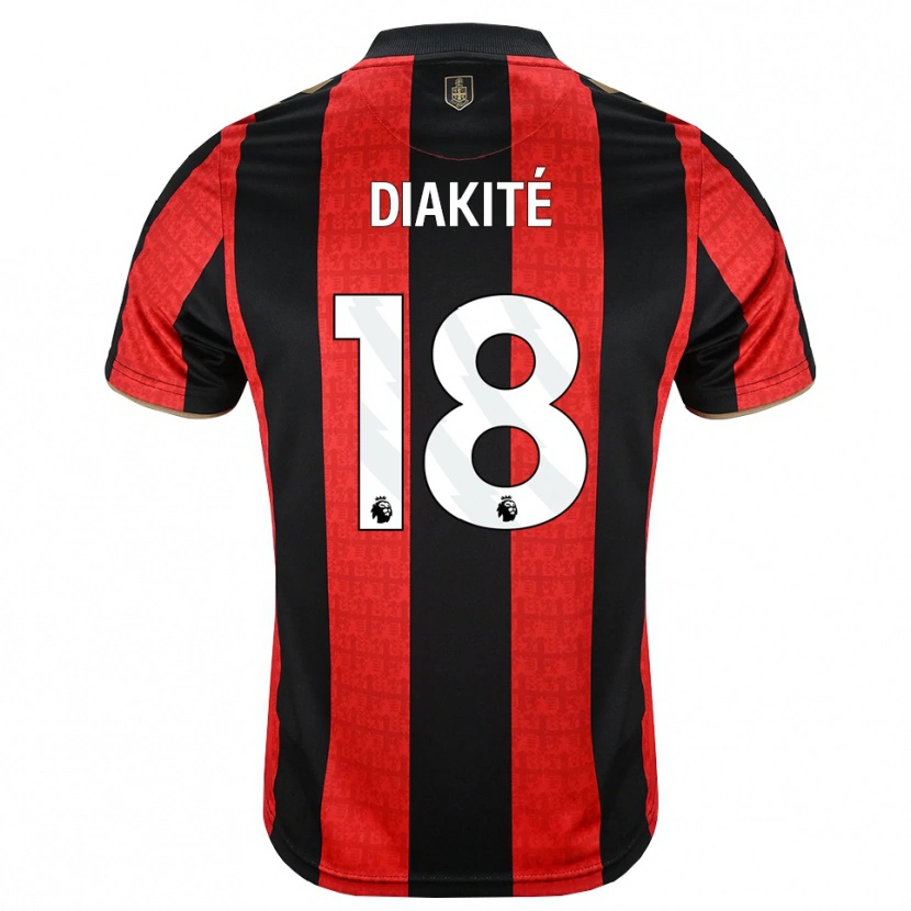 Danxen Pánské Bafodé Diakité #18 Zlatavě Rudá Červená Černá Domů Hráčské Dresy 2026/27 Dres