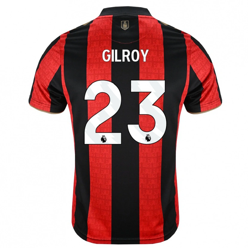 Danxen Pánské Chloe Gilroy #23 Zlatavě Rudá Červená Černá Domů Hráčské Dresy 2026/27 Dres