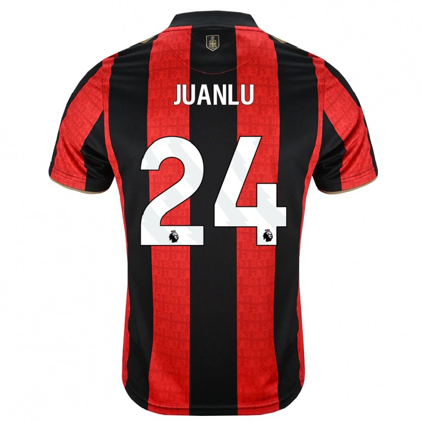 Danxen Pánské Juanlu Sánchez #24 Zlatavě Rudá Červená Černá Domů Hráčské Dresy 2026/27 Dres