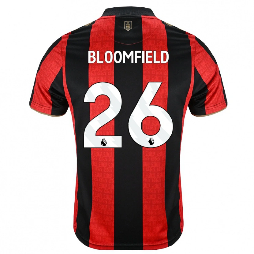 Danxen Pánské Erin Bloomfield #26 Zlatavě Rudá Červená Černá Domů Hráčské Dresy 2026/27 Dres
