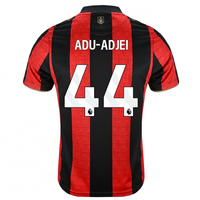 Danxen Pánské Daniel Adu-Adjei #44 Zlatavě Rudá Červená Černá Domů Hráčské Dresy 2026/27 Dres
