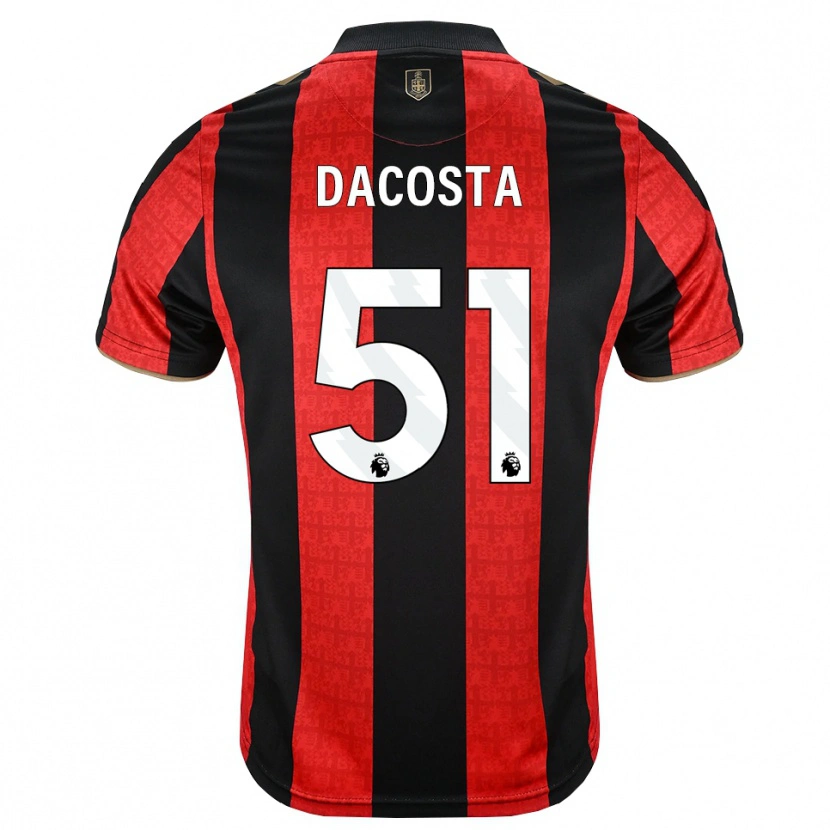 Danxen Pánské Malcom Dacosta González #51 Zlatavě Rudá Červená Černá Domů Hráčské Dresy 2026/27 Dres