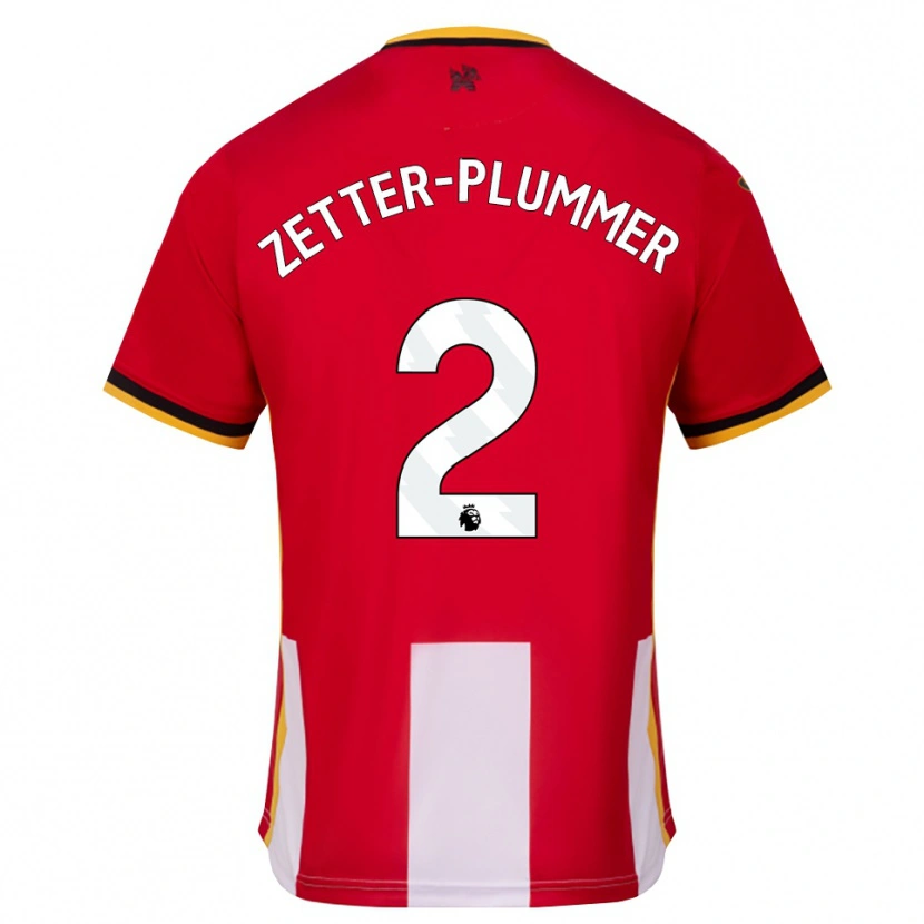 Danxen Pánské Josh Zetter-Plummer #2 Žlutá Černá Červená Domů Hráčské Dresy 2026/27 Dres